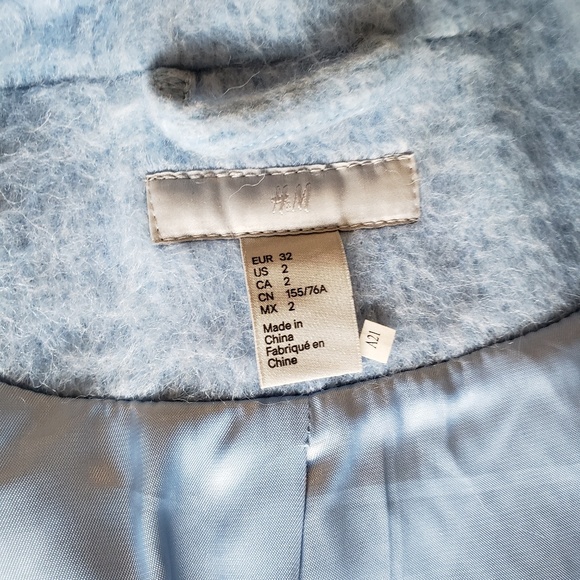 Blue Wool Coat - Picture 2 of 3